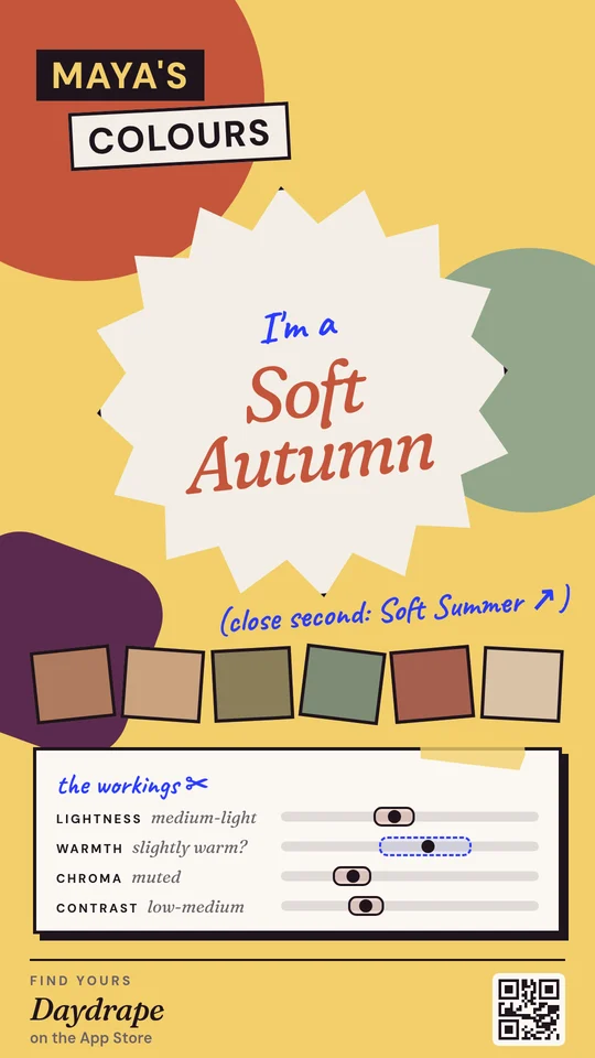 Zine sticker share card: I'm a Soft Autumn